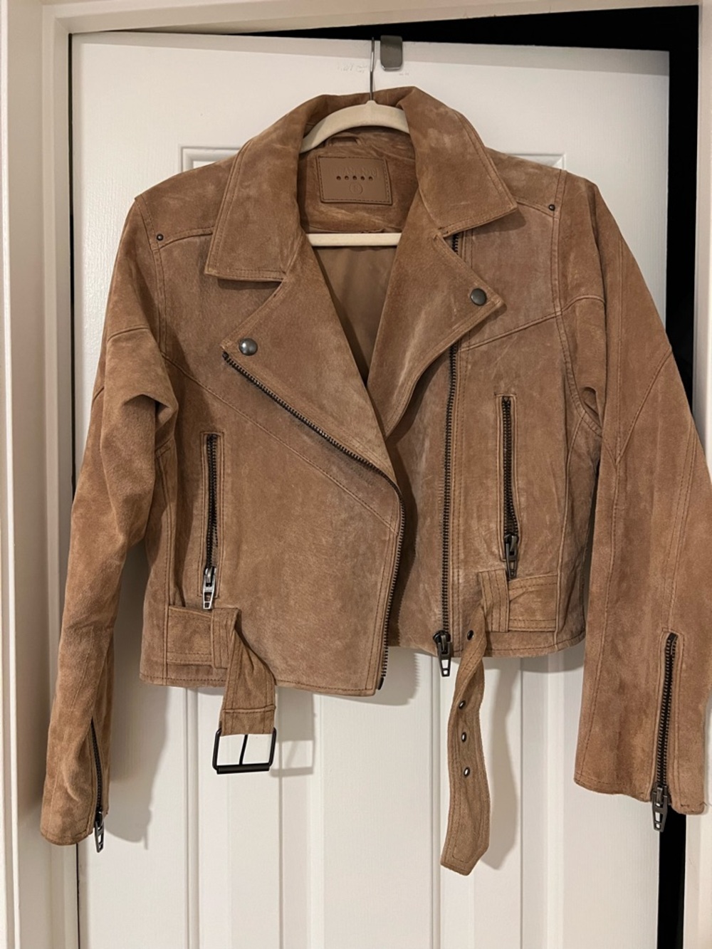BLANKNYC Chestnut Suede Moto Jacket